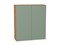Шкаф верхний с 2-мя дверцами Фьюжн Дуб Вотан, Silky Mint, 920, 800 В*Ш*Г 920*800*320, фасад МДФ  Silky Mint, корпус  Дуб Вотан ms2510VVT_60824