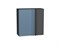 Шкаф верхний прямой угловой Фьюжн Graphite, Silky Blue, 720, 700 В*Ш*Г 716*700*345, фасад МДФ  Silky Blue, корпус  Graphite ms2510VVT_60150