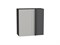 Шкаф верхний прямой угловой Фьюжн Graphite, Silky Light Grey, 720 В*Ш*Г 716*700*345, фасад МДФ  Silky Light Grey, корпус  Graphite ms2510VVT_66572