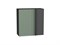Шкаф верхний прямой угловой Фьюжн Graphite, Silky Mint, 720, 700 В*Ш*Г 716*700*345, фасад МДФ  Silky Mint, корпус  Graphite ms2510VVT_60146