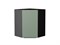 Шкаф верхний угловой Фьюжн Graphite, Silky Mint, 720 В*Ш*Г 716*600*600, фасад МДФ  Silky Mint, корпус  Graphite ms2510VVT_52090