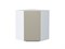 Шкаф верхний угловой Фьюжн Белый, Silky Grey, 720 В*Ш*Г 716*600*600, фасад МДФ  Silky Grey, корпус  Белый ms2510VVT_52087