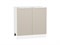 Шкаф нижний с 2-мя дверцами Фьюжн Белый, Cream Silk, 800 В*Ш*Г 816*800*480, фасад МДФ  Cream Silk, корпус  Белый ms2510VVT_71986