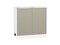 Шкаф нижний с 2-мя дверцами Фьюжн Белый, Silky Grey, 800 В*Ш*Г 816*800*480, фасад МДФ  Silky Grey, корпус  Белый ms2510VVT_52216