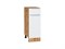 Шкаф нижний с 1-ой дверцей и ящиком Фьюжн Дуб Вотан, Silky White, 300 В*Ш*Г 816*300*480, фасад МДФ  Silky White, корпус  Дуб Вотан ms2510VVT_60937