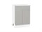 Шкаф нижний с 2-мя дверцами и ящиком Фьюжн Белый, Silky Light Grey, 600 В*Ш*Г 816*600*480, фасад МДФ  Silky Light Grey, корпус  Белый ms2510VVT_66676