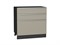 Шкаф нижний с 3-мя ящиками Фьюжн Graphite, Silky Grey, 800 В*Ш*Г 816*800*480, фасад МДФ  Silky Grey, корпус  Graphite ms2510VVT_52246