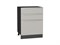 Шкаф нижний с 3-мя ящиками Фьюжн Graphite, Silky Light Grey, 600 В*Ш*Г 816*600*480, фасад МДФ  Silky Light Grey, корпус  Graphite ms2510VVT_66702