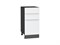 Шкаф нижний с 3-мя ящиками Фьюжн Graphite, Silky White, 400 В*Ш*Г 816*400*480, фасад МДФ  Silky White, корпус  Graphite ms2510VVT_52234