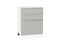 Шкаф нижний с 3-мя ящиками Фьюжн Белый, Silky Light Grey, 600 В*Ш*Г 816*600*480, фасад МДФ  Silky Light Grey, корпус  Белый ms2510VVT_66692