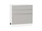 Шкаф нижний с 3-мя ящиками Фьюжн Белый, Silky Light Grey, 800 В*Ш*Г 816*800*480, фасад МДФ  Silky Light Grey, корпус  Белый ms2510VVT_66693