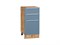 Шкаф нижний с 3-мя ящиками Фьюжн Дуб Вотан, Silky Blue, 400 В*Ш*Г 816*400*480, фасад МДФ  Silky Blue, корпус  Дуб Вотан ms2510VVT_61044