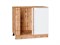 Шкаф нижний угловой Фьюжн Дуб Вотан, Silky White В*Ш*Г 816*890*480, фасад МДФ  Silky White, корпус  Дуб Вотан ms2510VVT_60722