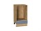 Шкаф нижний под духовку Фьюжн Дуб Вотан, Silky Blue, 450 В*Ш*Г 816*450*476, фасад МДФ  Silky Blue, корпус  Дуб Вотан ms2510VVT_67086