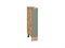 Шкаф нижний бутылочница Фьюжн Дуб Вотан, Silky Mint, 150 В*Ш*Г 816*150*480, фасад МДФ  Silky Mint, корпус  Дуб Вотан ms2510VVT_60922