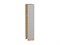 Шкаф пенал с 2-мя дверцами Фьюжн Дуб Вотан, Silky Light Grey, 2140, 400 В*Ш*Г 2132*400*576, фасад МДФ  Silky Light Grey, корпус  Дуб Вотан ms2510VVT_66726