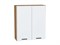 Кухонный гарнитур модульный Фрейм-02 В*Ш*Г 2340*2200*600, фасад МДФ  White Silk, корпус  Дуб Вотан, столешница  Дуб сонома ms2510VVT_67040