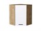 Шкаф верхний угловой Фрейм Дуб Вотан, White Silk, 720 В*Ш*Г 716*600*600, фасад МДФ  White Silk, корпус  Дуб Вотан ms2510VVT_66918