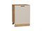 Шкаф нижний с 1-ой дверцей Фрейм Дуб Вотан, Cream Silk, 600 В*Ш*Г 816*600*484, фасад МДФ  Cream Silk, корпус  Дуб Вотан ms2510VVT_69893