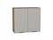 Кухонный гарнитур модульный Флэт-01 В*Ш*Г 2140*2600*600, фасад ЛДСП  Light Grey In 2S, корпус  Дуб Вотан, столешница  Дуб сонома ms2510VVT_77689