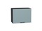 Шкаф верхний горизонтальный Флэт Graphite, Grey-green In 2S, 460, 600 В*Ш*Г 458*600*318, фасад ЛДСП  Grey-green In 2S, корпус  Graphite ms2510VVT_57173