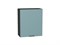 Шкаф верхний с 1-ой дверцей Флэт Graphite, Grey-green In 2S, 720, 600 В*Ш*Г 716*600*318, фасад ЛДСП  Grey-green In 2S, корпус  Graphite ms2510VVT_56910