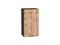 Шкаф верхний с 1-ой дверцей Флэт Graphite, Wotan Oak 2S, 720, 400 В*Ш*Г 716*400*318, фасад ЛДСП  Wotan Oak 2S, корпус  Graphite ms2510VVT_52607