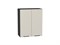Шкаф верхний с 2-мя дверцами Флэт Graphite, Cashmere In 2S, 720, 600 В*Ш*Г 716*600*318, фасад ЛДСП  Cashmere In 2S, корпус  Graphite ms2510VVT_55777