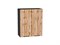 Шкаф верхний с 2-мя дверцами Флэт Graphite, Wotan Oak 2S, 720, 600 В*Ш*Г 716*600*318, фасад ЛДСП  Wotan Oak 2S, корпус  Graphite ms2510VVT_52640