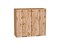 Шкаф верхний с 2-мя дверцами Флэт Дуб Вотан, Wotan Oak 2S, 720, 800 В*Ш*Г 716*800*318, фасад ЛДСП  Wotan Oak 2S, корпус  Дуб Вотан ms2510VVT_62478