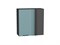 Шкаф верхний прямой угловой Флэт Graphite, Grey-green In 2S, 690 В*Ш*Г 716*690*345, фасад ЛДСП  Grey-green In 2S, корпус  Graphite ms2510VVT_56885