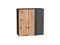 Шкаф верхний прямой угловой Флэт Graphite, Wotan Oak 2S, 690 В*Ш*Г 716*690*345, фасад ЛДСП  Wotan Oak 2S, корпус  Graphite ms2510VVT_52592