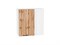 Шкаф верхний прямой угловой Флэт Белый, Wotan Oak 2S, 720 В*Ш*Г 716*700*345, фасад ЛДСП  Wotan Oak 2S, корпус  Белый ms2510VVT_60278
