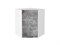 Шкаф верхний угловой Флэт Белый, Temple Stone 2S, 720 В*Ш*Г 716*600*600, фасад ЛДСП  Temple Stone 2S, корпус  Белый ms2510VVT_52664