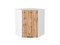 Шкаф верхний угловой Флэт Белый, Wotan Oak 2S, 720 В*Ш*Г 716*600*600, фасад ЛДСП  Wotan Oak 2S, корпус  Белый ms2510VVT_52660