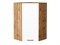 Шкаф верхний угловой Флэт Дуб Вотан, White In 2S, 920 В*Ш*Г 920*600*600, фасад ЛДСП  White In 2S, корпус  Дуб Вотан ms2510VVT_62490