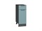Шкаф нижний с 1-ой дверцей и ящиком Флэт Graphite, Grey-green In 2S, 300 В*Ш*Г 816*300*478, фасад ЛДСП  Grey-green In 2S, корпус  Graphite ms2510VVT_56935