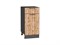 Шкаф нижний с 1-ой дверцей и ящиком Флэт Graphite, Wotan Oak 2S, 400 В*Ш*Г 816*400*478, фасад ЛДСП  Wotan Oak 2S, корпус  Graphite ms2510VVT_52684