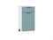 Шкаф нижний с 1-ой дверцей и ящиком Флэт Белый, Grey-green In 2S, 400 В*Ш*Г 816*400*478, фасад ЛДСП  Grey-green In 2S, корпус  Белый ms2510VVT_56933