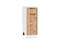 Шкаф нижний с 1-ой дверцей и ящиком Флэт Белый, Wotan Oak 2S, 300 В*Ш*Г 816*300*478, фасад ЛДСП  Wotan Oak 2S, корпус  Белый ms2510VVT_52680