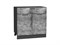 Шкаф нижний с 2-мя дверцами и ящиком Флэт Graphite, Temple Stone 2S, 800 В*Ш*Г 816*800*478, фасад ЛДСП  Temple Stone 2S, корпус  Graphite ms2510VVT_56596