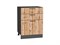 Шкаф нижний с 3-мя ящиками Флэт Graphite, Wotan Oak 2S, 600 В*Ш*Г 816*600*478, фасад ЛДСП  Wotan Oak 2S, корпус  Graphite ms2510VVT_52736