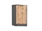 Шкаф нижний торцевой Флэт Graphite, Wotan Oak 2S В*Ш*Г 816*296*552, фасад ЛДСП  Wotan Oak 2S, корпус  Graphite ms2510VVT_52749