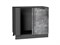 Шкаф нижний угловой Флэт Graphite, Temple Stone 2S В*Ш*Г 816*890*478, фасад ЛДСП  Temple Stone 2S, корпус  Graphite ms2510VVT_52755
