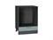 Шкаф нижний под духовку Флэт Graphite, Grey-green In 2S, 600 В*Ш*Г 816*600*476, фасад ЛДСП  Grey-green In 2S, корпус  Graphite ms2510VVT_56889