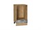 Шкаф нижний под духовку Флэт Дуб Вотан, Temple Stone 2S, 450 В*Ш*Г 816*450*476, фасад ЛДСП  Temple Stone 2S, корпус  Дуб Вотан ms2510VVT_67110