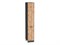 Шкаф пенал с 2-мя дверцами Флэт Graphite, Wotan Oak 2S, 2340, 400 В*Ш*Г 2336*400*574, фасад ЛДСП  Wotan Oak 2S, корпус  Graphite ms2510VVT_52778