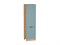 Шкаф пенал с 2-мя дверцами Флэт Дуб Вотан, Grey-green In 2S, 2140, 600 В*Ш*Г 2132*600*574, фасад ЛДСП  Grey-green In 2S, корпус  Дуб Вотан ms2510VVT_62638