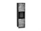 Шкаф пенал с 2-мя дверцами под технику Флэт Graphite, Temple Stone 2S, 2140 В*Ш*Г 2132*600*574, фасад ЛДСП  Temple Stone 2S, корпус  Graphite ms2510VVT_52770