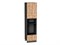 Шкаф пенал с 1-ой дверцей и ящиком под технику Флэт Graphite, Wotan Oak 2S, 2340 В*Ш*Г 2336*600*574, фасад ЛДСП  Wotan Oak 2S, корпус  Graphite ms2510VVT_52759